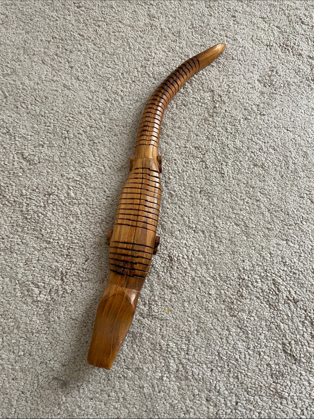Hand-Carved Wooden Decorative Accent - Brown
